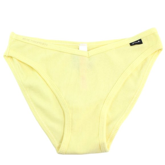 Pink VS Women's Kinder to the Planet Ribbed Low Rise Cheeky Bikini Panties - XS - Picture 1 of 3